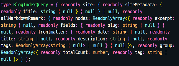 자동생성된 BlogIndex 쿼리 타입